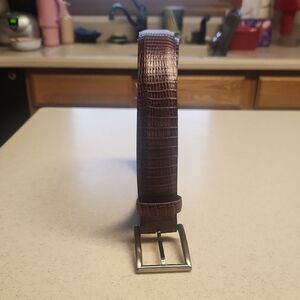 Remo Tulliani Brown Leather Belt, Men's Size 38, GUC
